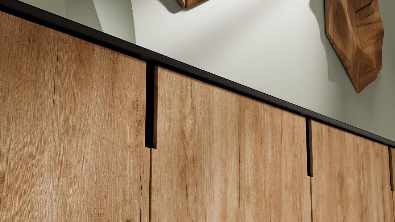 Dekor W358 Rendering auf Schrank