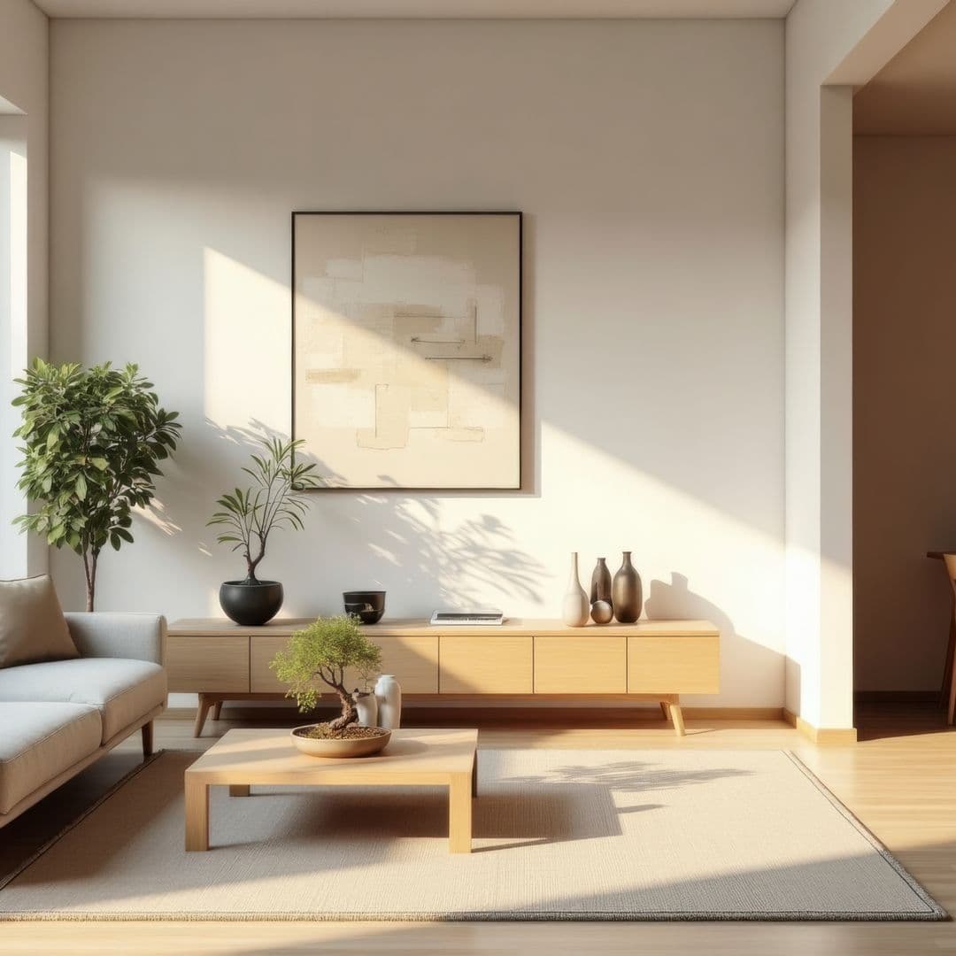Wohnzimmer Japandi Stil