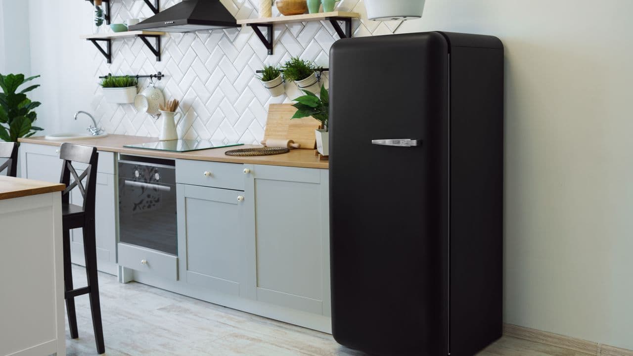 Kühschrank in Schwarz