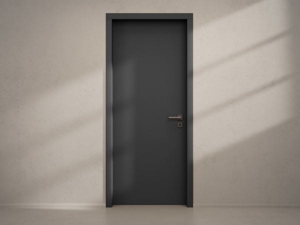 Door with material