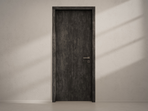 Door with material