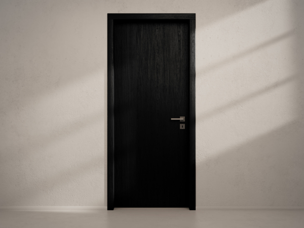Door with material