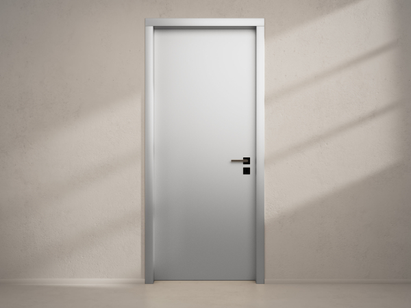 Door with material