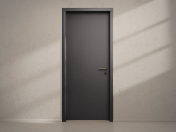 Door with material