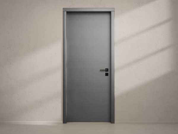 Door with material