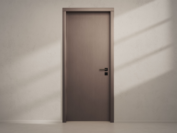 Door with material