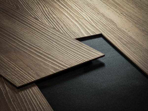 Door with material