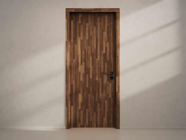 Door with material