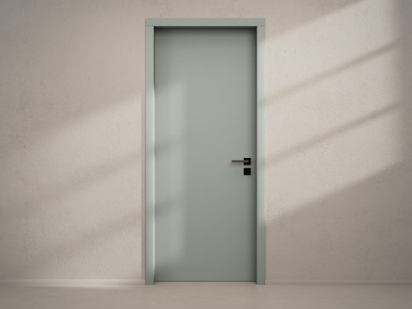 Door with material