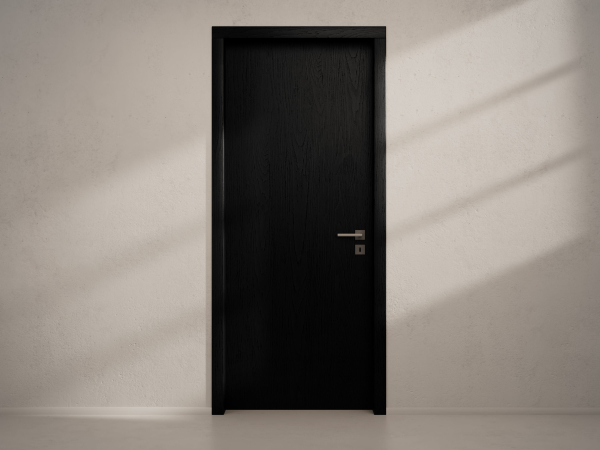 Door with material