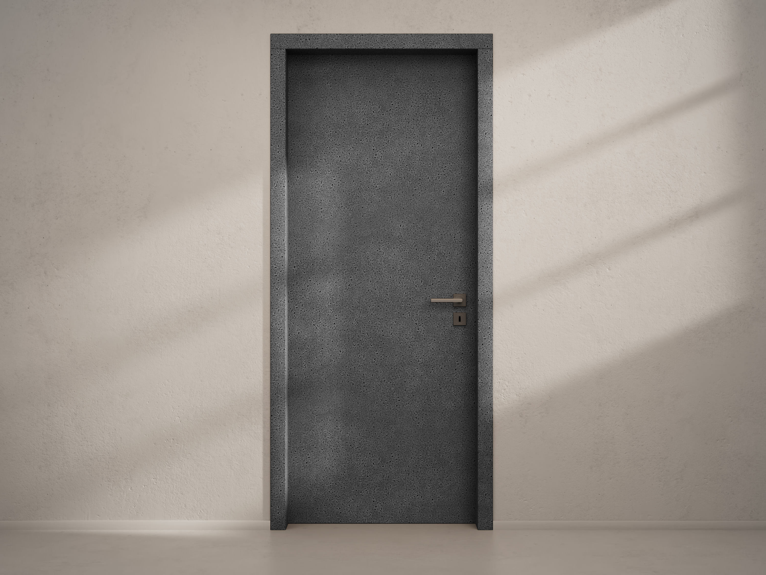 Door with material