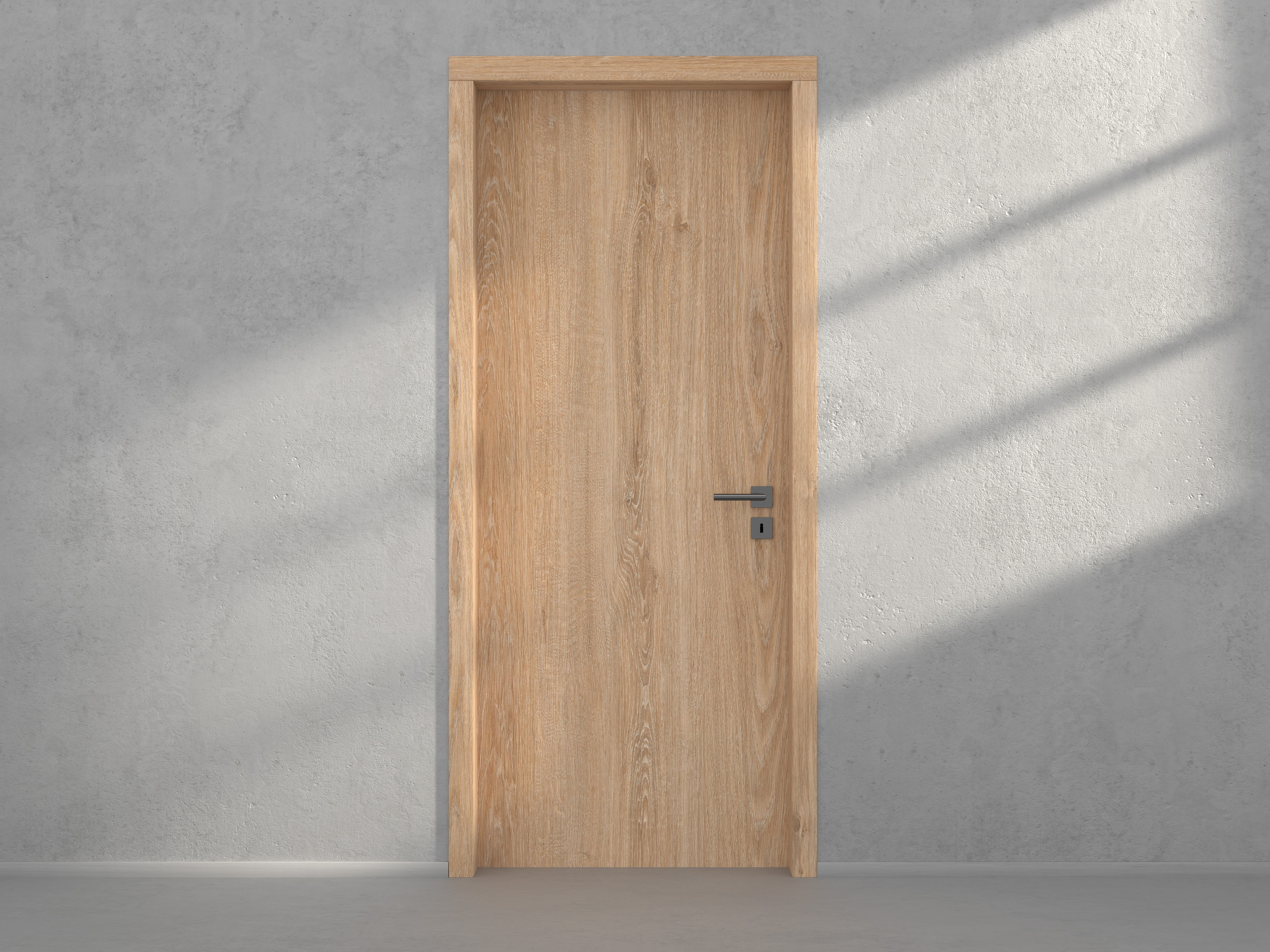 Door with material