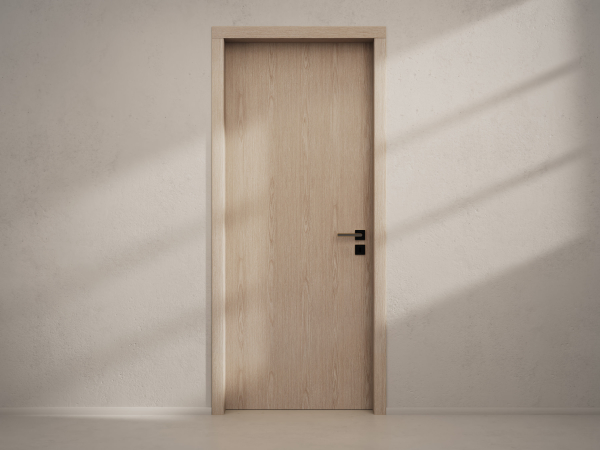 Door with material