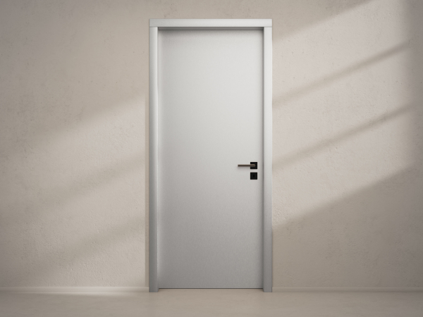 Door with material