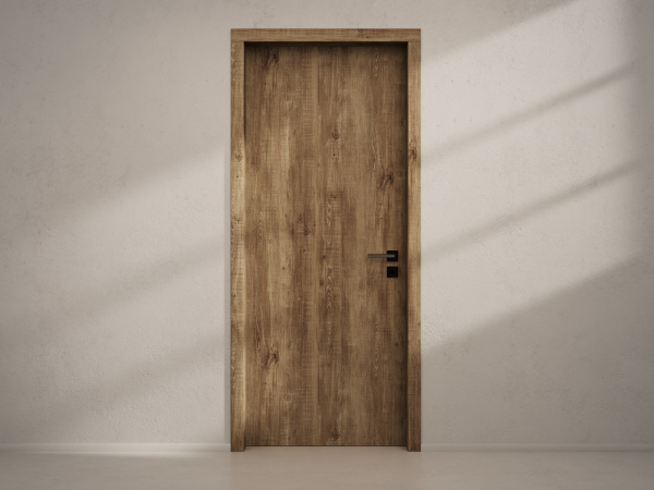 Door with material