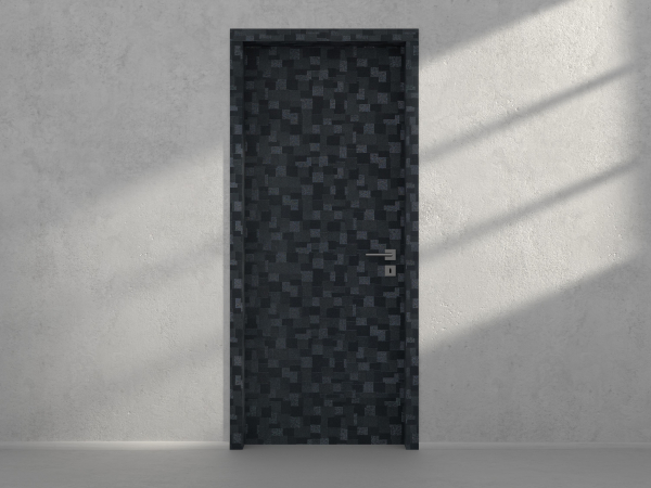Door with material